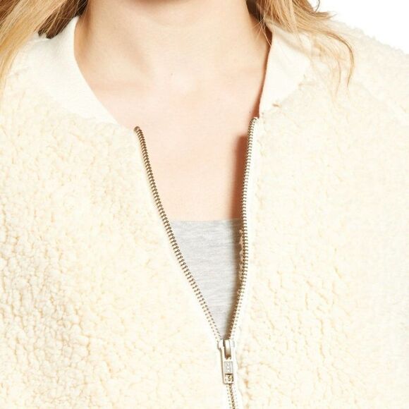 Caslon Long Faux Shearling Jacket in Ivory - Picture 3 of 15
